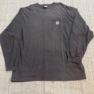 Carhartt Men's Charcoal Long Sleeve Tee